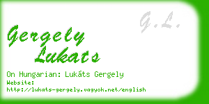 gergely lukats business card